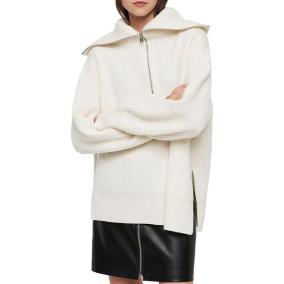 Roll neck zip jumper clearance